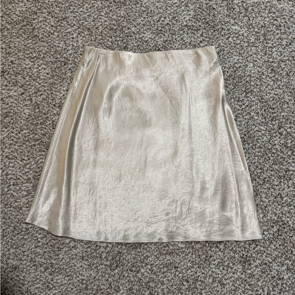 Babaton Silk Cream Skirt
